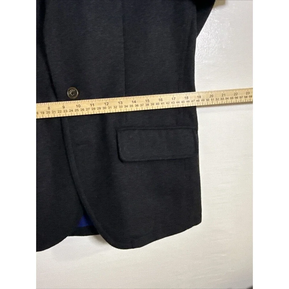 ESPRIT MEN’S Grey 2-Tone Wool Blend Blazer With Elbow Patch Size Large